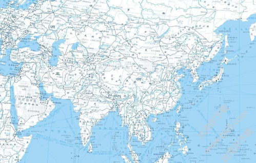 求图片:世界地图 标明七大洲 四大洋 地中海 英美法德中印 底格里斯河