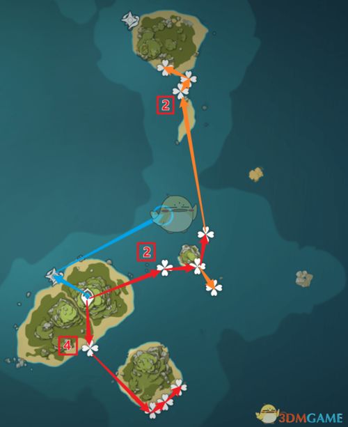原神海灵芝采集路线图