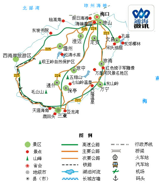 求山西旅游地图