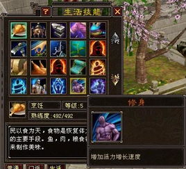天龙八部生活技能，天龙八部生活技能哪里学