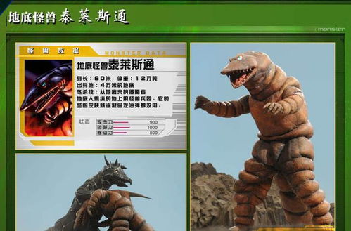 地底怪兽泰莱斯通的历代怪兽