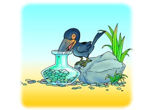 乌鸦喝水图片，乌鸦喝水图片简笔画