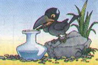 求乌鸦喝水全过程的简笔画图片?