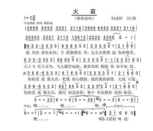 火苗歌词,火苗歌词完整版