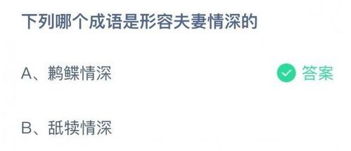 形容夫妻情深的成语，形容夫妻情深的成语鹣鲽情深