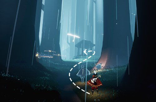 光遇雨林雨伞先祖怎么过