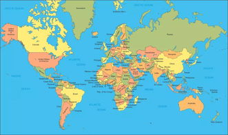 求世界地图。用三角表示各大洲!