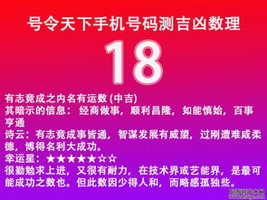 号令天下手机号码测吉凶查询，号令天下手机号码测吉凶查询1