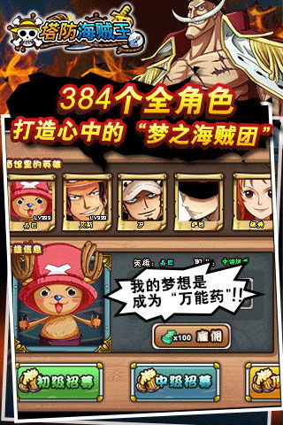 塔防海贼王伙伴大全