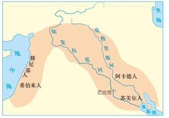 因形似一弯新月,而有“新月沃地”之称的是哪个文明古国?